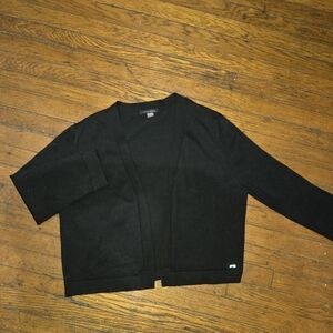 Tommy Hilfiger Black Open Front Cardigan